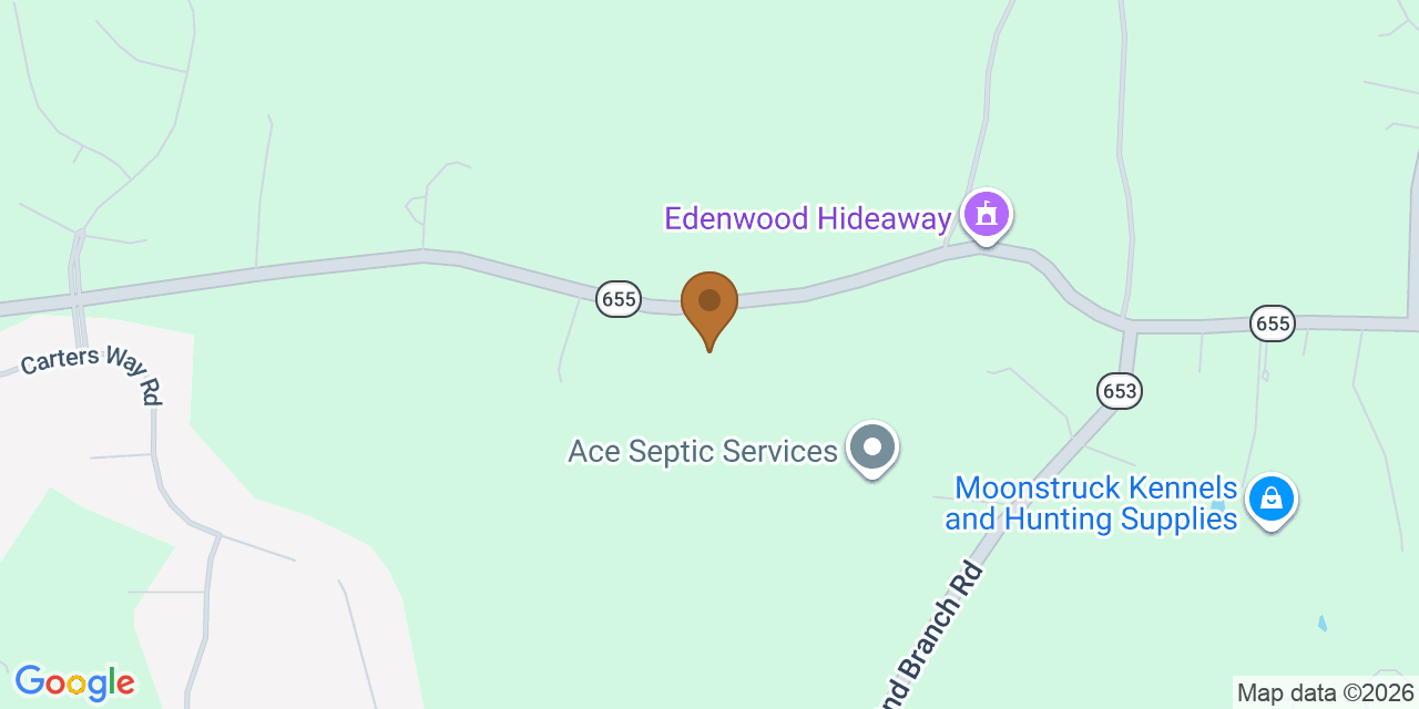 Map showing the Google Business location of Virginia Roofing and Renovations, LLC. at 13015 Beach Road, Chesterfield, VA, 23838