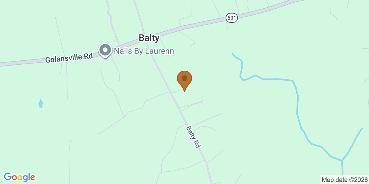 Map showing the Google Business location of Weathertight Exteriors LLC at 19439 Balty Road, Ruther Glen, VA, 22546
