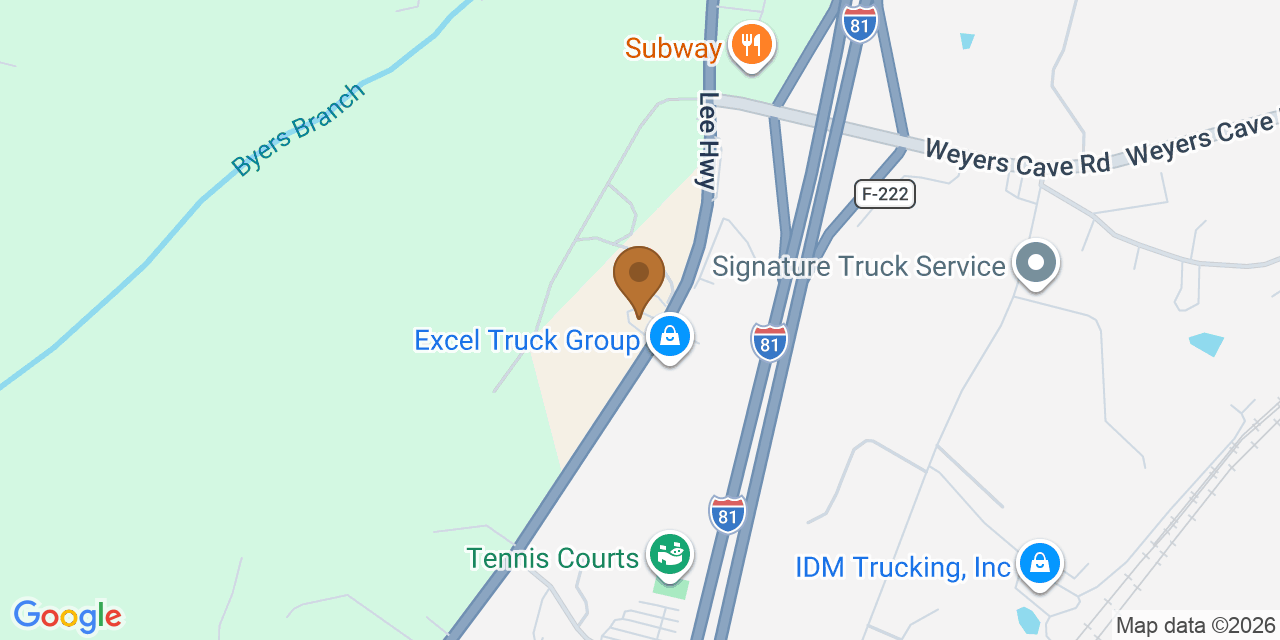Map showing the Google Business location of Holloway Roofing at 3234 Lee Highway, Weyers Cave, VA, 24486