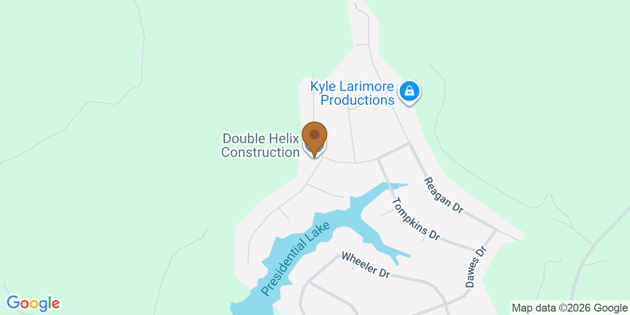 Map showing the Google Business location of Double Helix Construction LLC at 6176 Carter Drive, King George, VA, 22485