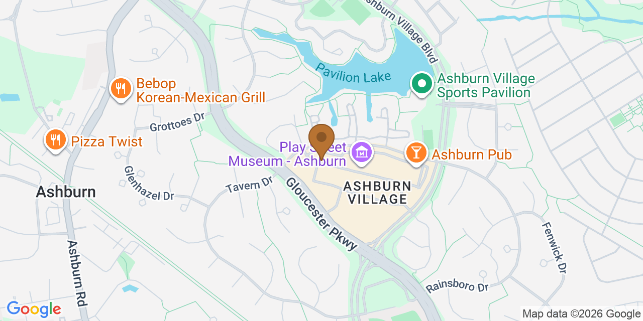 Map showing the Google Business location of Top Roofer Ashburn at 155 Ashburn Shopping Plaza, Ashburn, VA, 20147