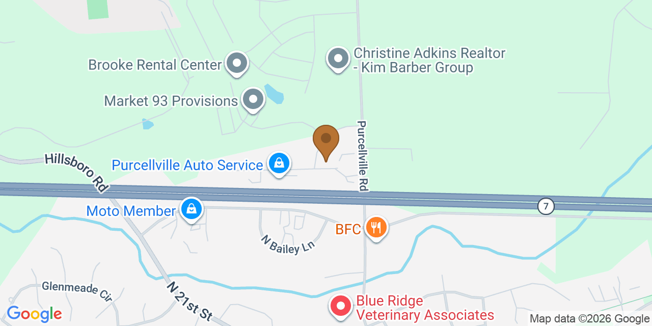 Map showing the Google Business location of Loudoun Valley Roofing at 37306 East Richardson Lane, Purcellville, VA, 20132